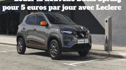 Leclerc propose désormais de louer la nouvelle Dacia Spring pour 5 euros par jour
