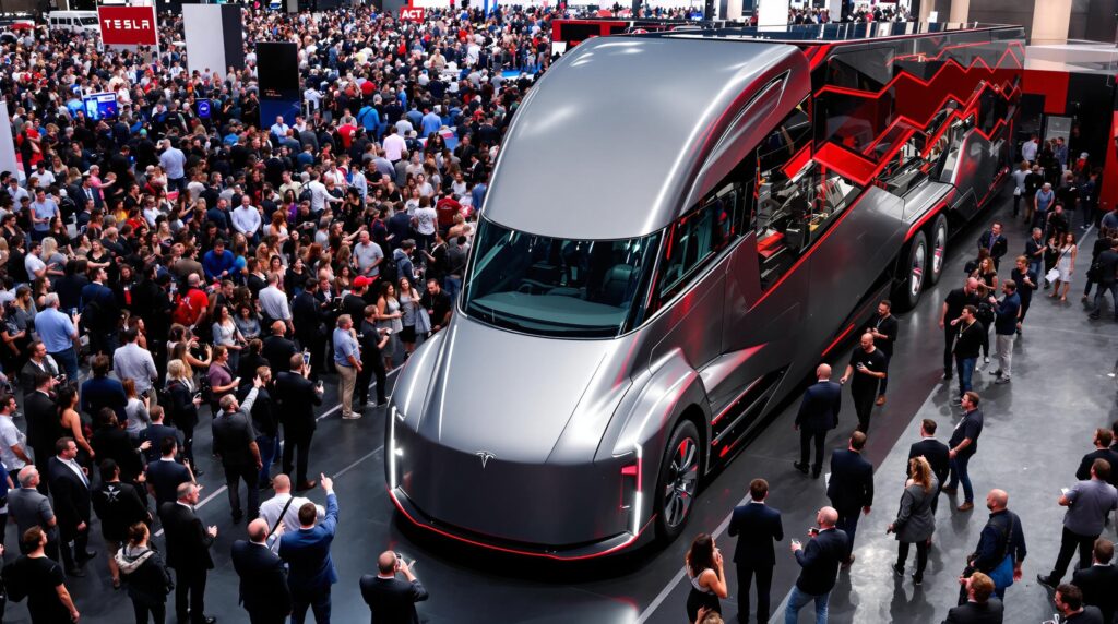découvrez notre expérience lors de l'act expo où nous avons eu la chance de faire un tour à bord du tesla semi. impressions, innovations et performances du véhicule électrique de nouvelle génération dévoilées.