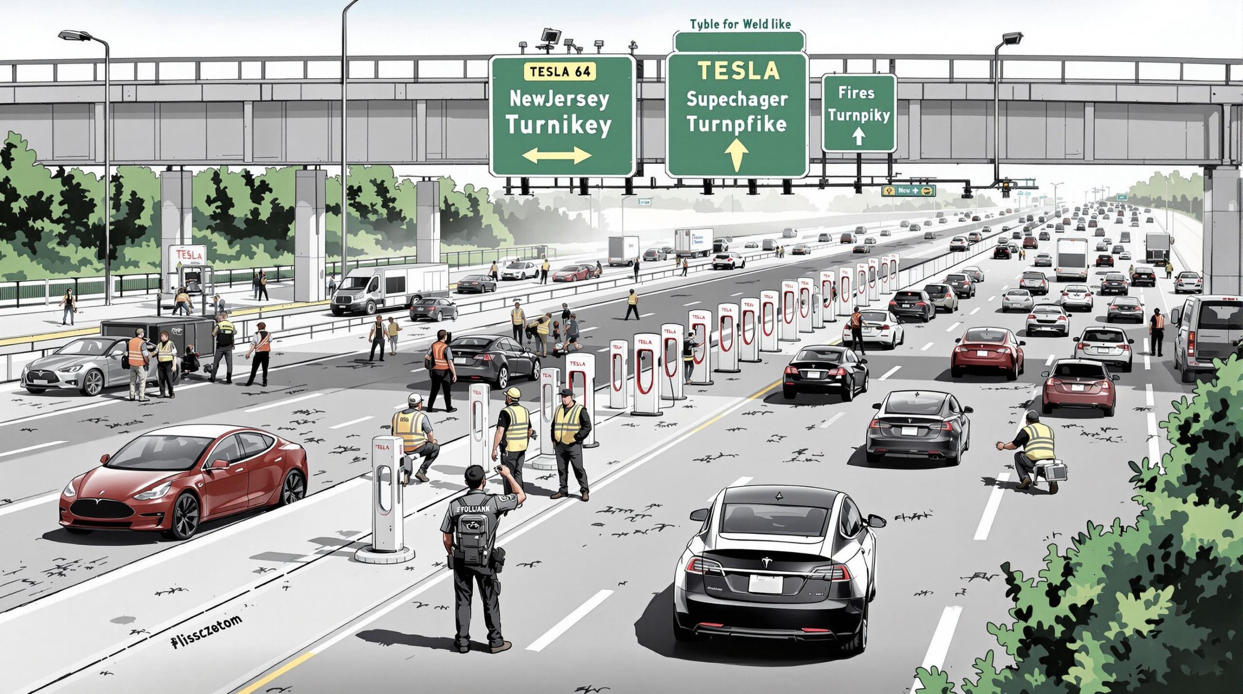 tesla subit un revers sur le new jersey turnpike avec la perte de 64 superchargeurs, une décision qui suscite la controverse. découvrez les conséquences de cette mesure et son impact sur les conducteurs de véhicules électriques.