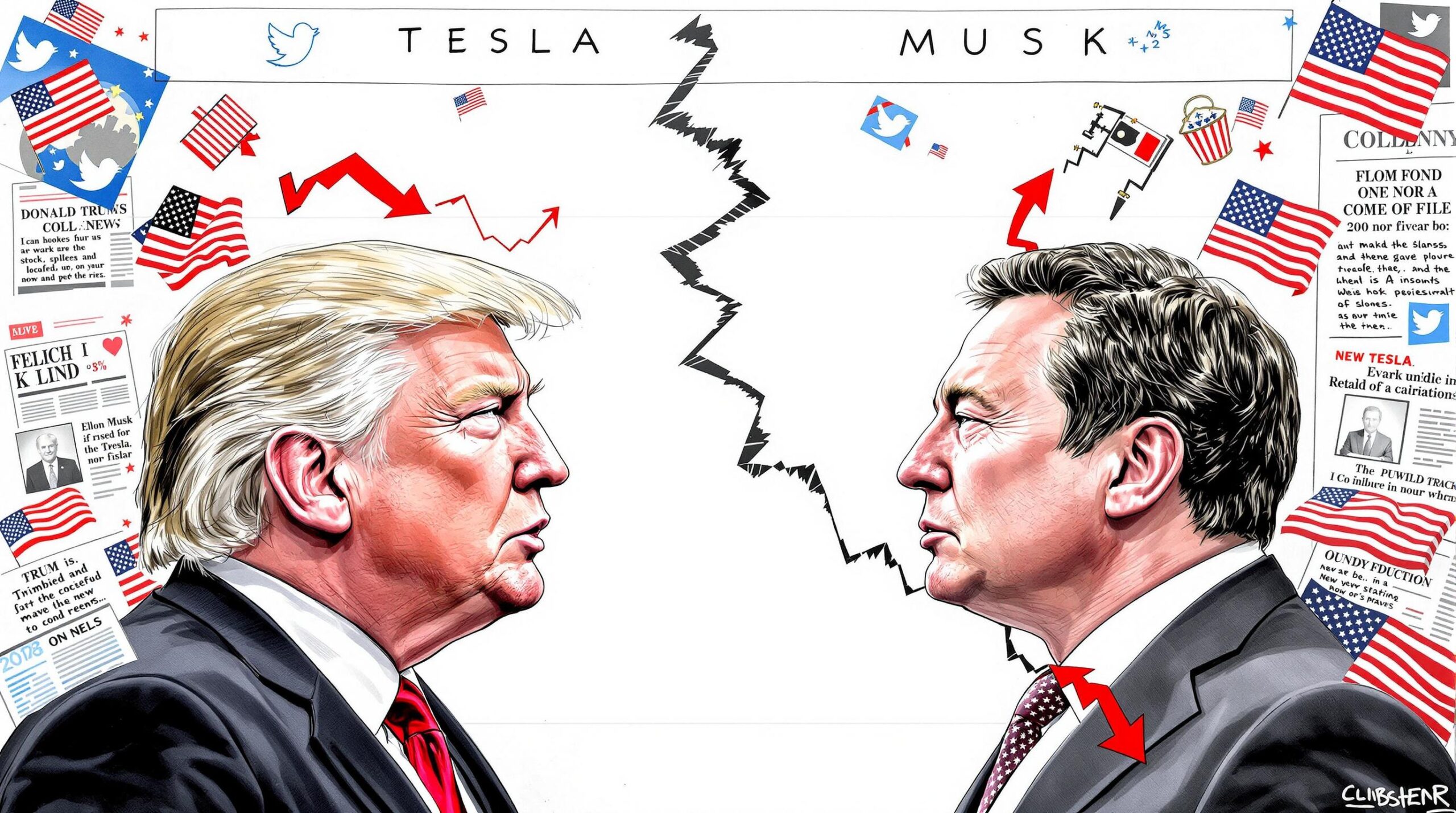 découvrez comment l'escalade du conflit entre trump et elon musk entraîne une chute spectaculaire des actions de tesla. analyse des conséquences sur le marché financier et les implications pour l'avenir de l'entreprise.