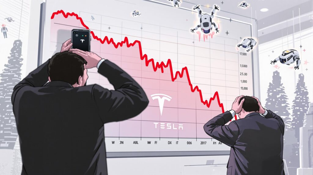 découvrez les dernières nouvelles sur la chute des actions de tesla et ce que cela signifie pour les investisseurs. seront-ils récompensés par la livraison de robotaxi cette semaine ? plongez dans l'analyse des enjeux financiers et tech de cette semaine cruciale.