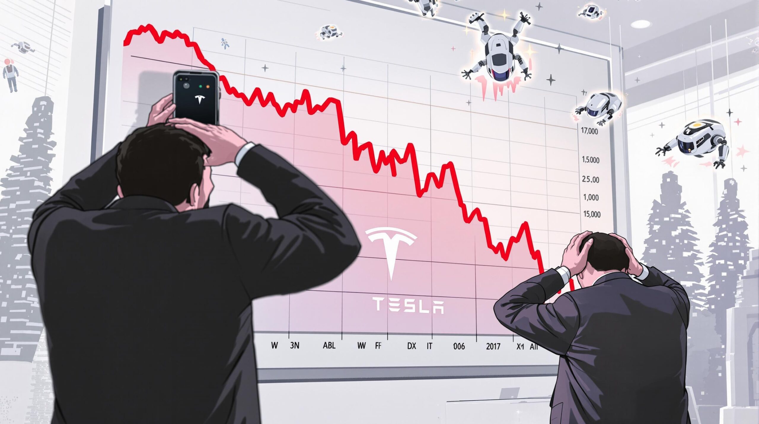 découvrez les dernières nouvelles sur la chute des actions de tesla et ce que cela signifie pour les investisseurs. seront-ils récompensés par la livraison de robotaxi cette semaine ? plongez dans l'analyse des enjeux financiers et tech de cette semaine cruciale.