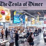 découvrez le diner tesla d'elon musk à los angeles, un lieu innovant alliant technologie et gastronomie. profitez de l'ambiance cinématographique avec des écrans géants, des serveurs robots et une sélection de plats réconfortants qui raviront vos papilles. une expérience unique à ne pas manquer!