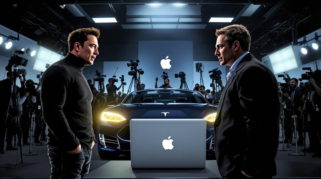 la rivalité entre elon musk et sam altman atteint un nouveau sommet avec l'entrée en jeu de tesla et l'implication d'apple, promettant des rebondissements majeurs dans la scène technologique mondiale.