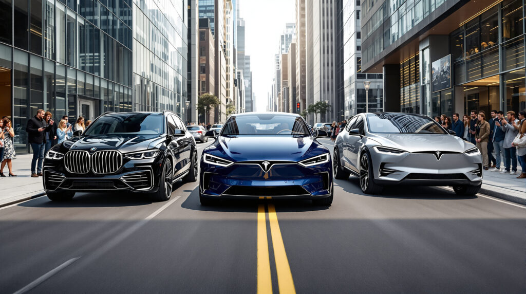 découvrez comment bmw et mercedes lancent de nouveaux suv de luxe pour concurrencer tesla. analyse des innovations, performances et stratégies des marques allemandes face au leader des véhicules électriques.