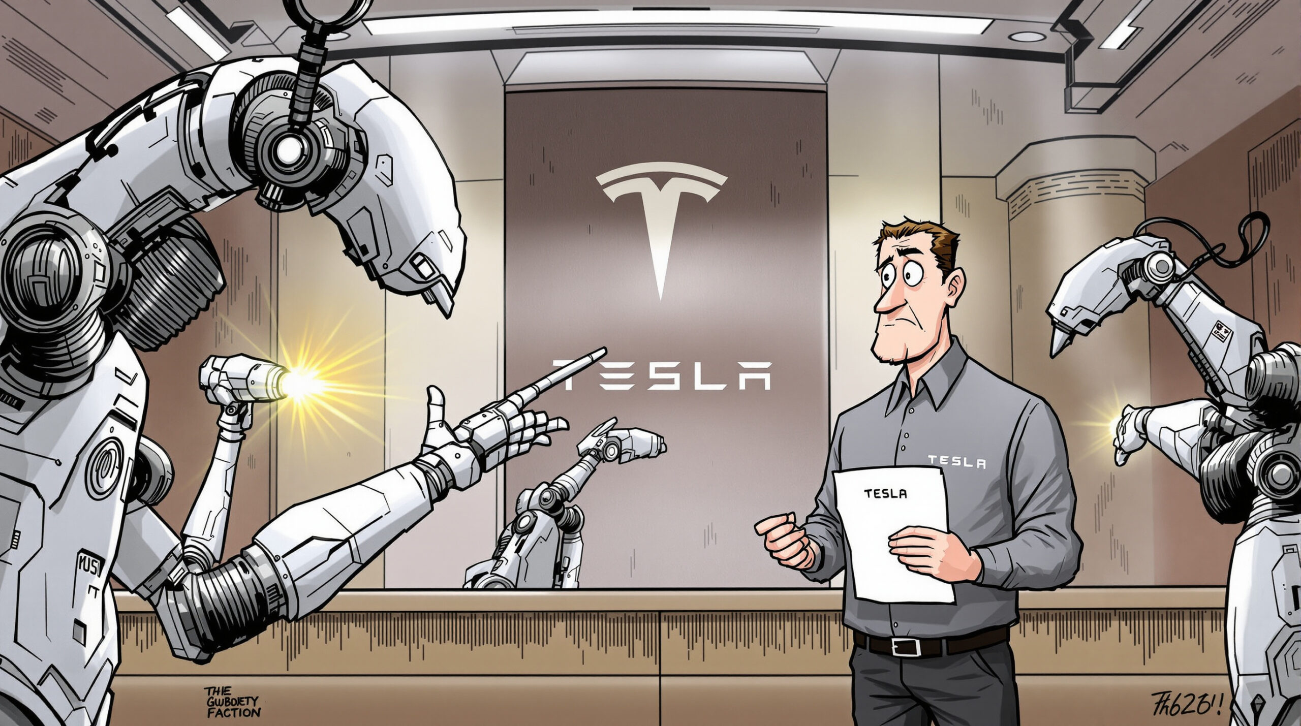 un employé de tesla attaque la société en justice après une supposée agression par un bras robotique, réclamant des millions d'euros de dommages-intérêts pour blessures et préjudice subi.