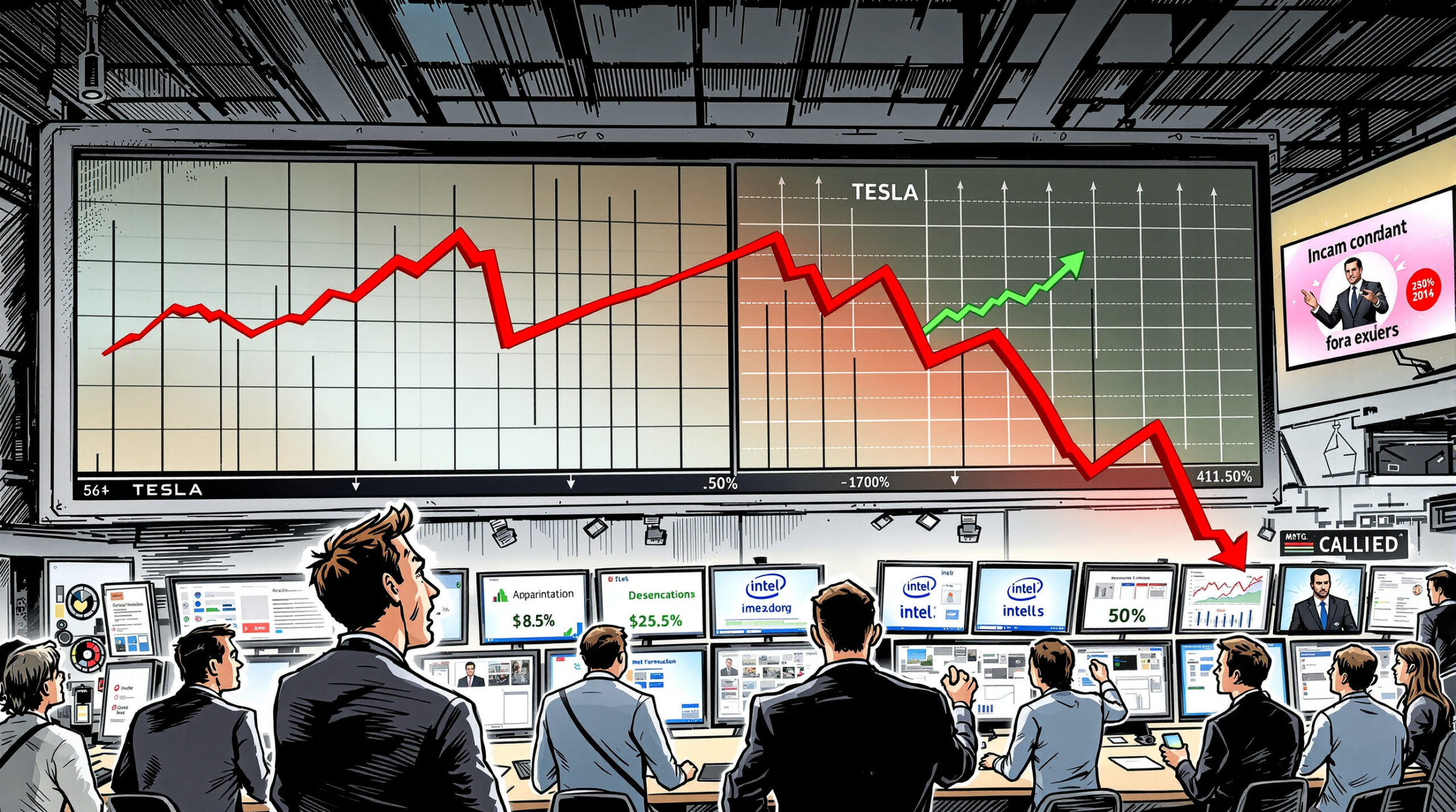 découvrez pourquoi l'action tesla recule après des bénéfices inférieurs aux attentes et ce qu'attendent les investisseurs d'intel avant la publication de ses résultats. analyse des tendances majeures qui impactent les marchés financiers.