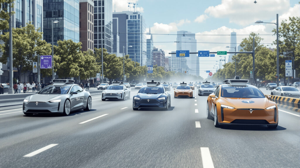 découvrez si tesla conserve son avance dans la course à la commercialisation des robotaxis face à la montée de ses concurrents.