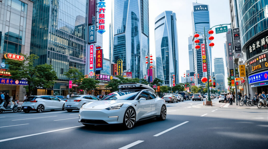 elon musk annonce que tesla vise l’homologation complète de son logiciel de conduite autonome en chine d’ici début 2026, marquant une avancée majeure pour la technologie automobile.