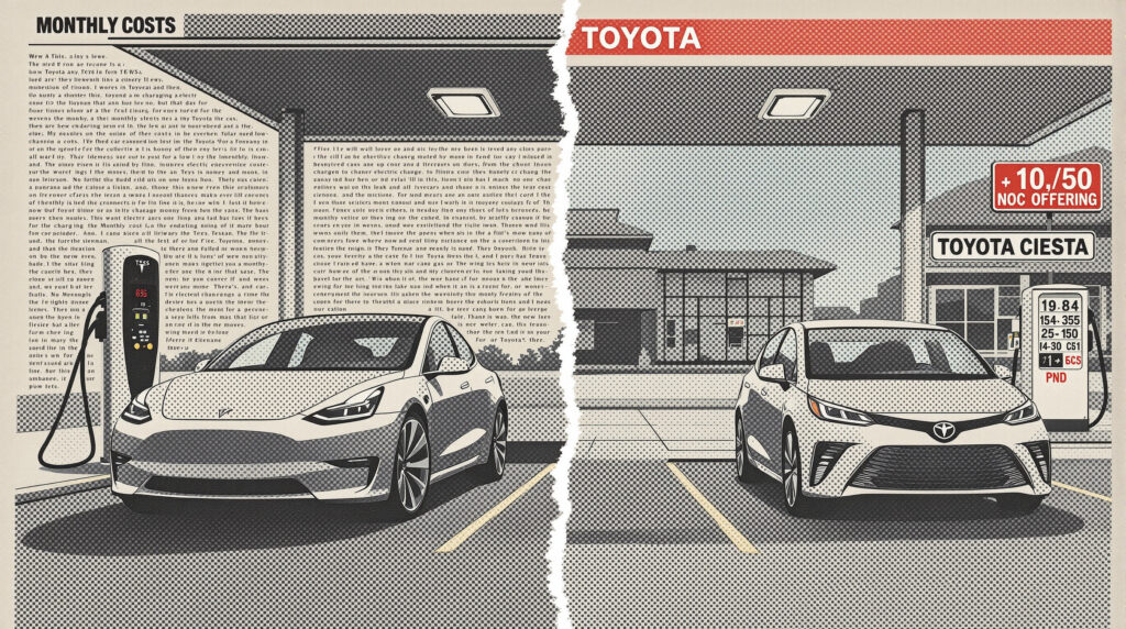 découvrez une analyse détaillée des coûts mensuels entre recharger une tesla et faire le plein d'une toyota sienna pour choisir l'option la plus économique.