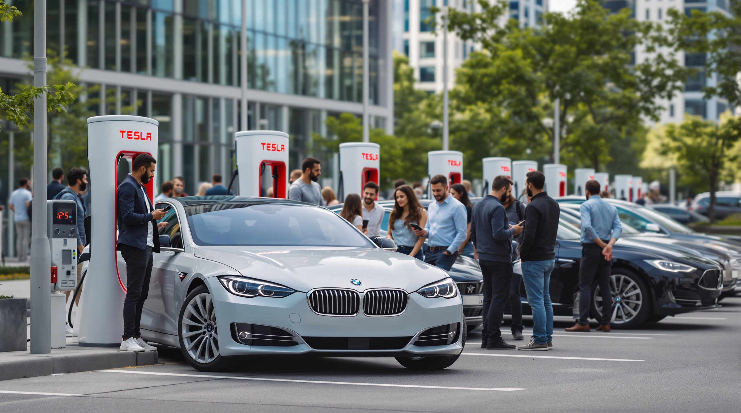 les propriétaires de bmw électriques peuvent désormais utiliser officiellement les superchargeurs tesla, profitant d'une recharge rapide et pratique sur le réseau étendu de tesla.