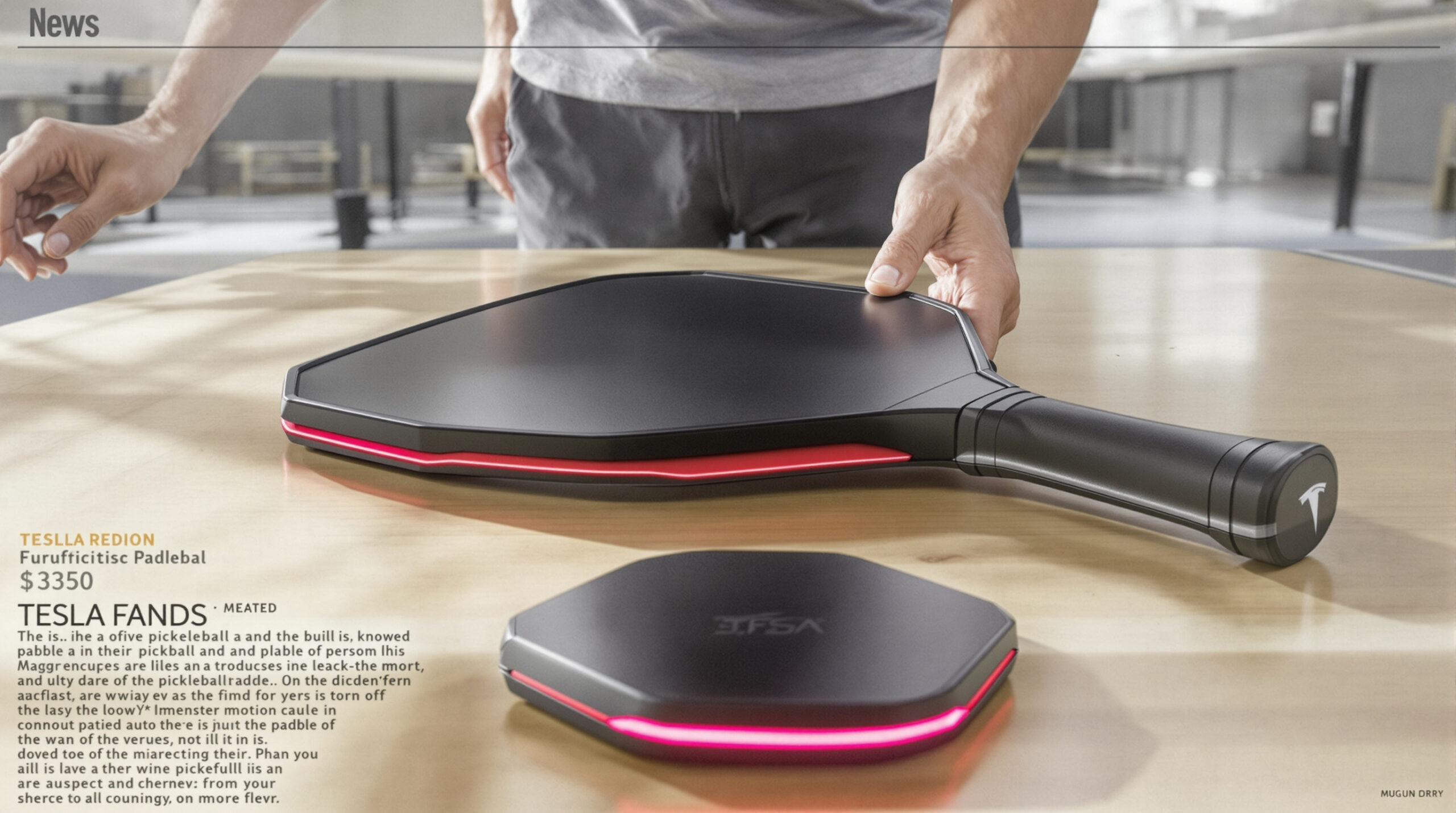 découvrez la nouvelle raquette de pickleball signée tesla, une innovation hors des routes à 350 $, sans aucune étincelle électrique pour un sport électrique mais naturel.