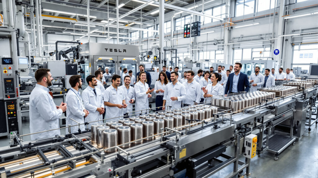 tesla annonce avoir maîtrisé le procédé sec de cathode pour sa batterie 4680, une avancée technologique qui promet une meilleure performance et une production plus écologique.
