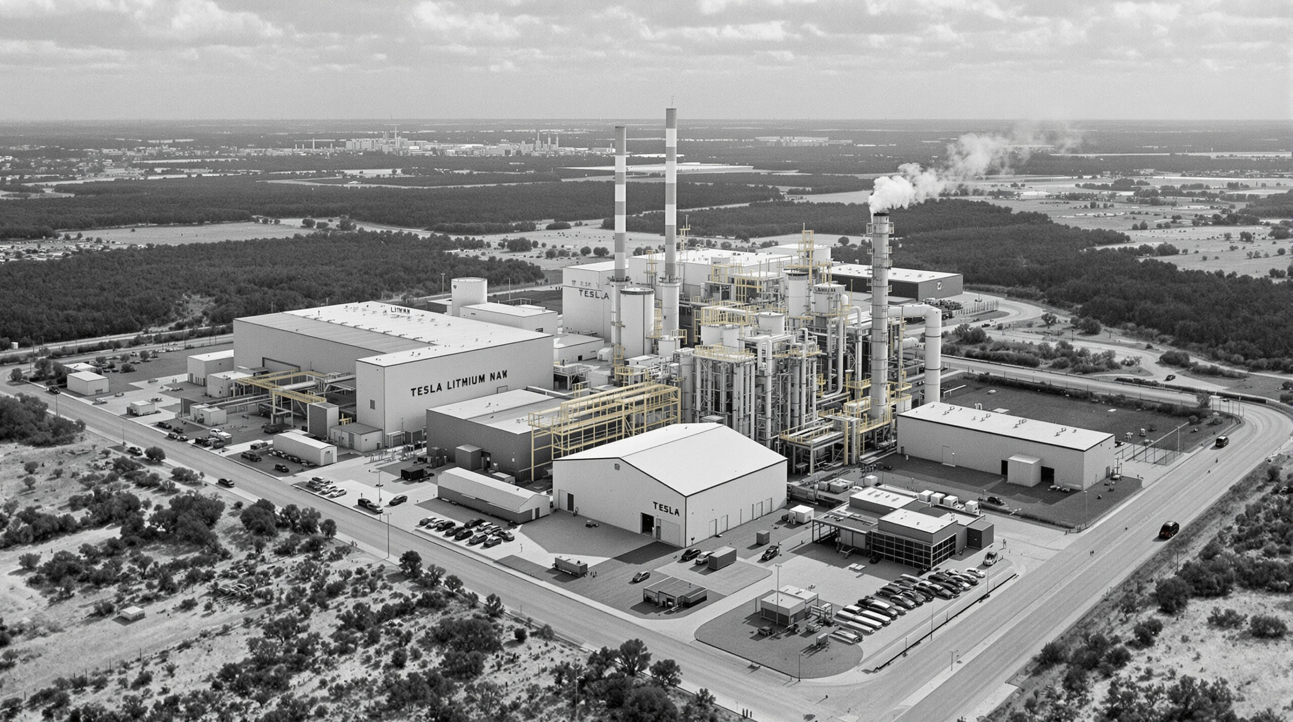tesla inaugure sa première raffinerie de lithium au texas, une installation innovante et unique en amérique du nord, renforçant son engagement dans la production durable de batteries.