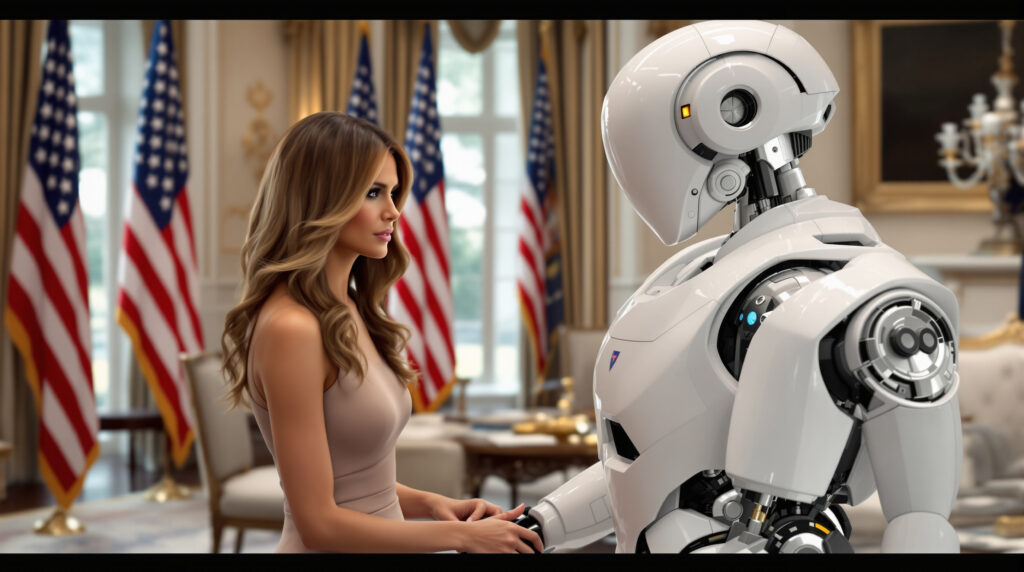 découvrez la première apparition d'un robot humanoïde à la maison blanche aux côtés de melania trump, une scène surprenante qui n'est pas ce que vous pensez.