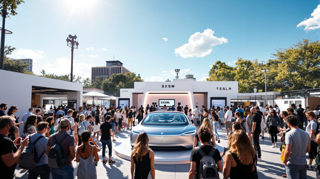 découvrez l'expérience éphémère exclusive de tesla à sxsw, mettant en avant le cybercab, une immersion unique dans l'innovation et la mobilité futuriste.