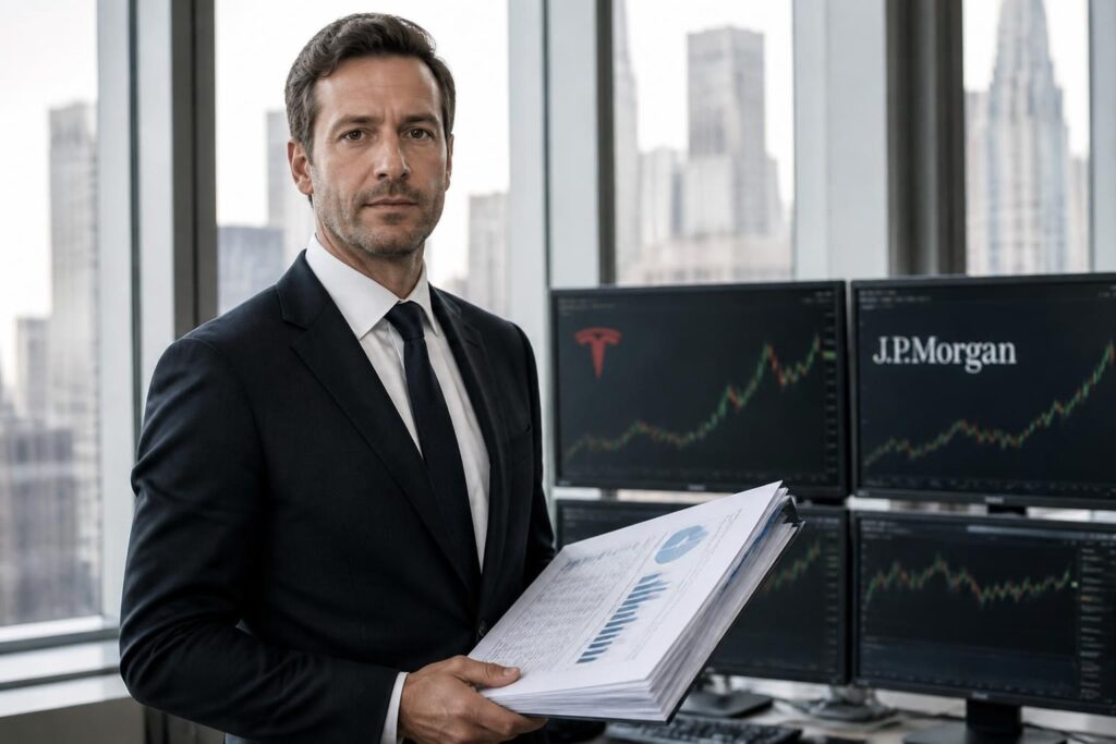découvrez comment le nouvel analyste de j.p. morgan, après avoir remplacé le critique le plus virulent de tesla, revoit à la hausse les perspectives de la marque automobile.