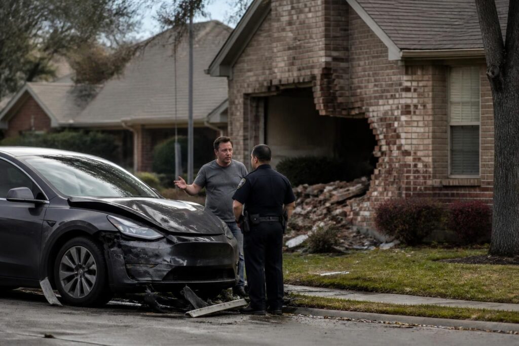 découvrez les détails de l'accident près de katy où le conducteur affirme que sa tesla était en mode autopilote lorsqu'elle a percuté une maison. enquête et témoignages.