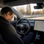 un passager uber capture en vidéo son chauffeur tesla apparemment endormi au volant, soulevant des questions de sécurité lors des trajets.