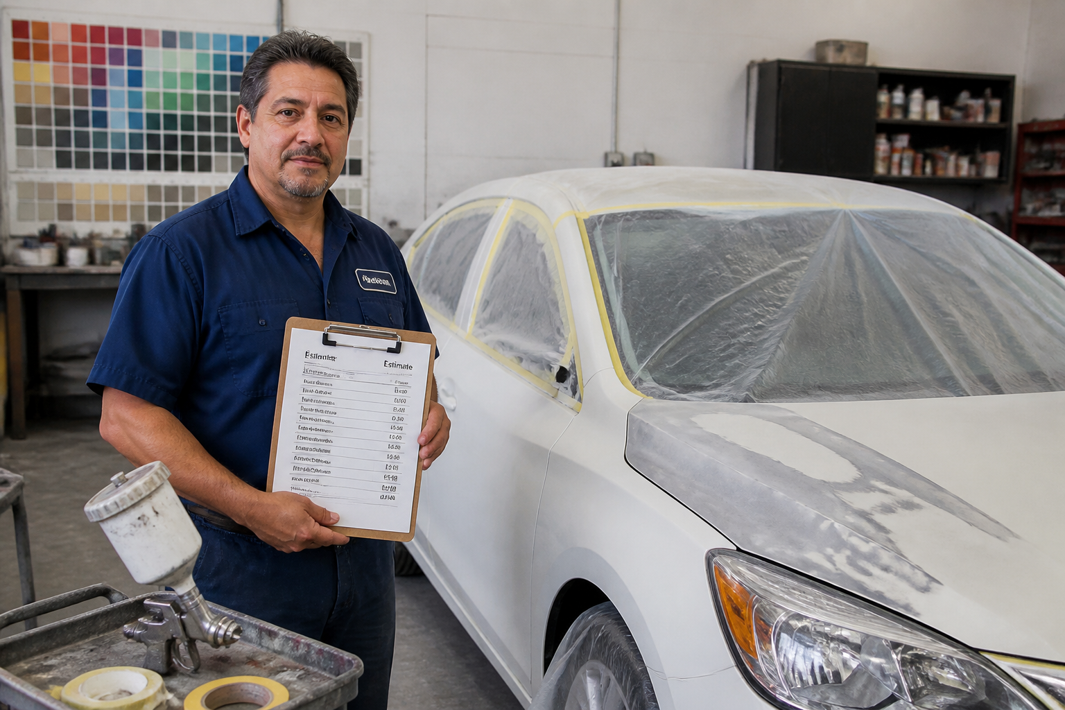 Peinture voiture : les vrais tarifs pour une carrosserie complète