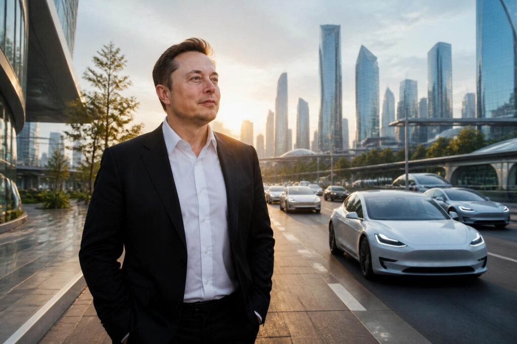 elon musk anticipe une hausse du trafic liée aux voitures autonomes et confirme l'engagement de tesla envers une conduite entièrement automatique.