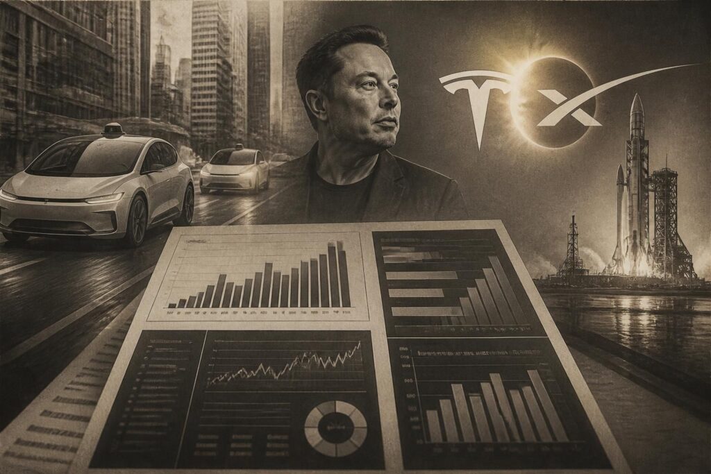 découvrez les résultats financiers du 2e trimestre de tesla, les ambitions audacieuses d'elon musk avec les robotaxis, et les dernières nouvelles sur la fusion imminente de spacex.