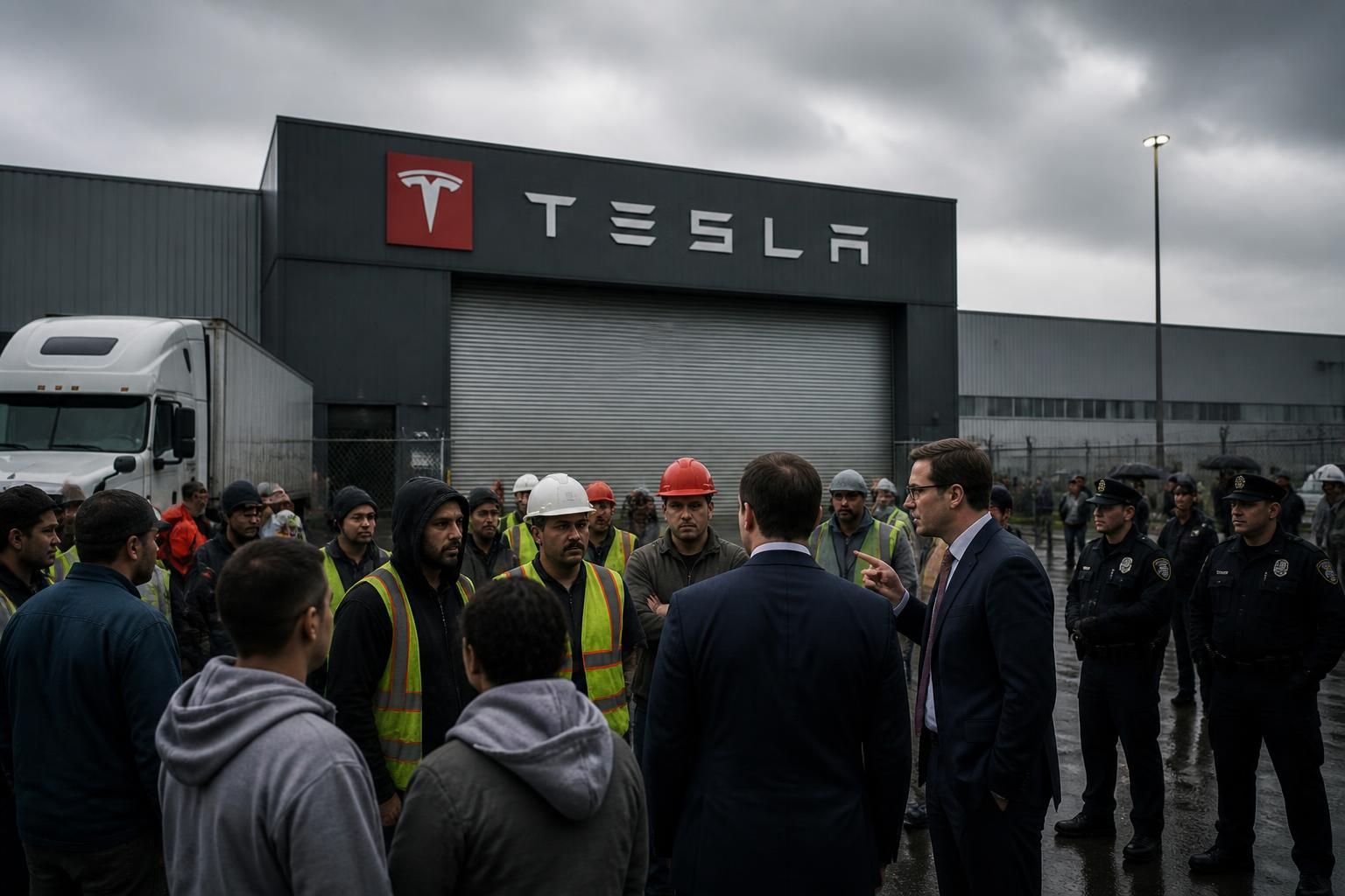 tesla engage une action en justice contre un fournisseur suite à la fermeture d'une usine et un lock-out suspecté, menaçant de paralyser la production du constructeur automobile.
