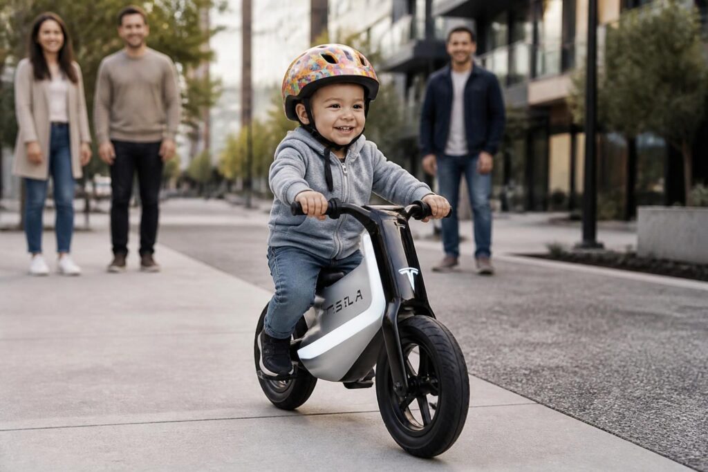 découvrez le nouveau vélo électrique pour tout-petits de tesla à seulement 225 $, offrant un premier tour sécurisé et amusant sur roues pour vos enfants.