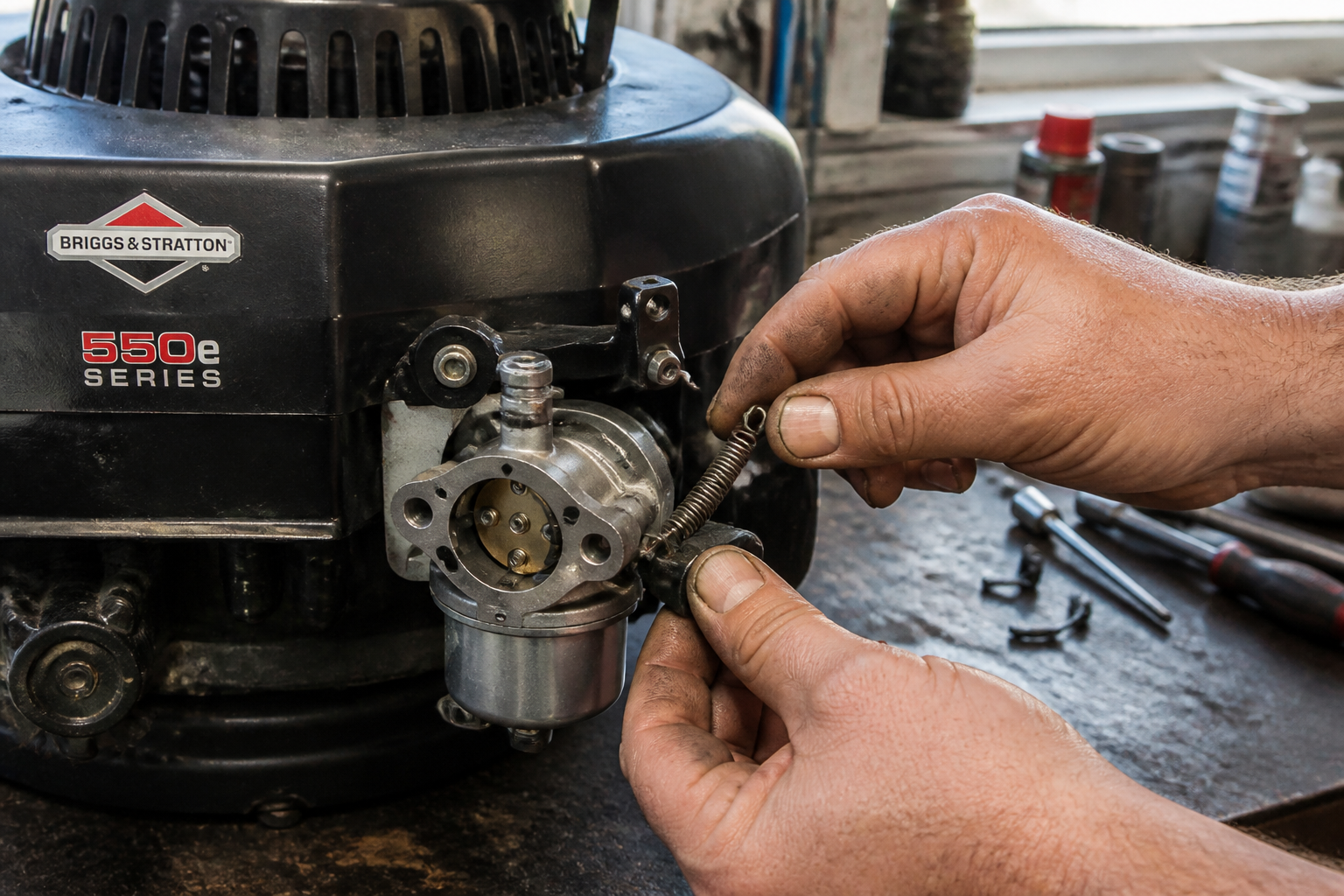 Ressort de carburateur Briggs & Stratton : astuce pour un montage sans erreur