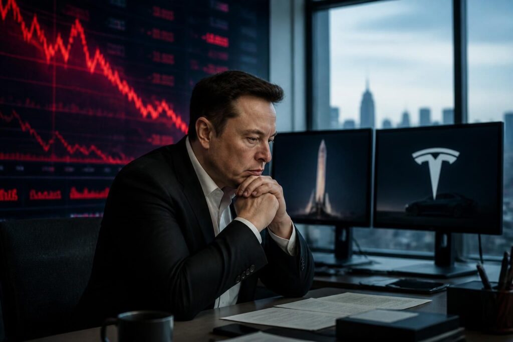 découvrez comment la fortune d'elon musk a chuté de 130 milliards de dollars suite aux difficultés rencontrées par spacex et tesla.