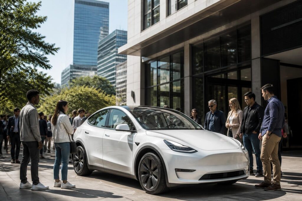 découvrez l'arrivée du tesla model y l aux états-unis et son potentiel impact sur la croissance des ventes du constructeur électrique.