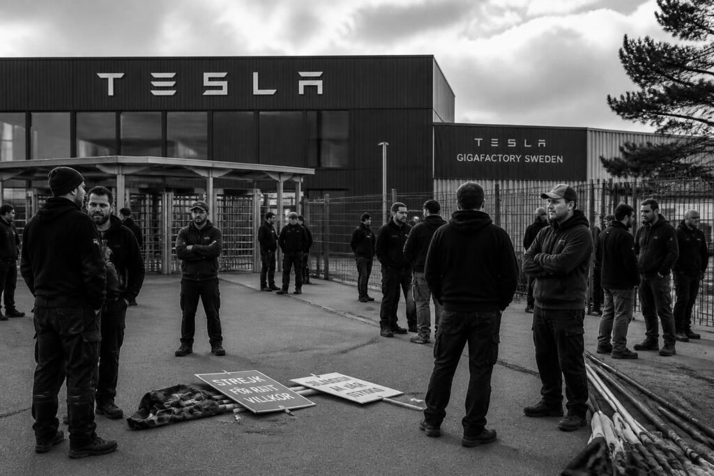 tesla met fin à une grève de trois ans en suède, mais reste sans accord avec le syndicat, marquant une fin de conflit sans résolution définitive.