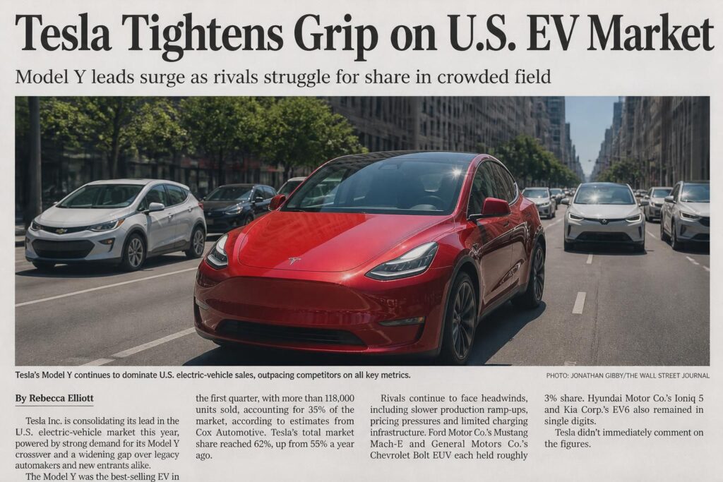 découvrez comment tesla domine le marché américain des véhicules électriques, surpassant ses concurrents et consolidant sa position de leader incontesté.