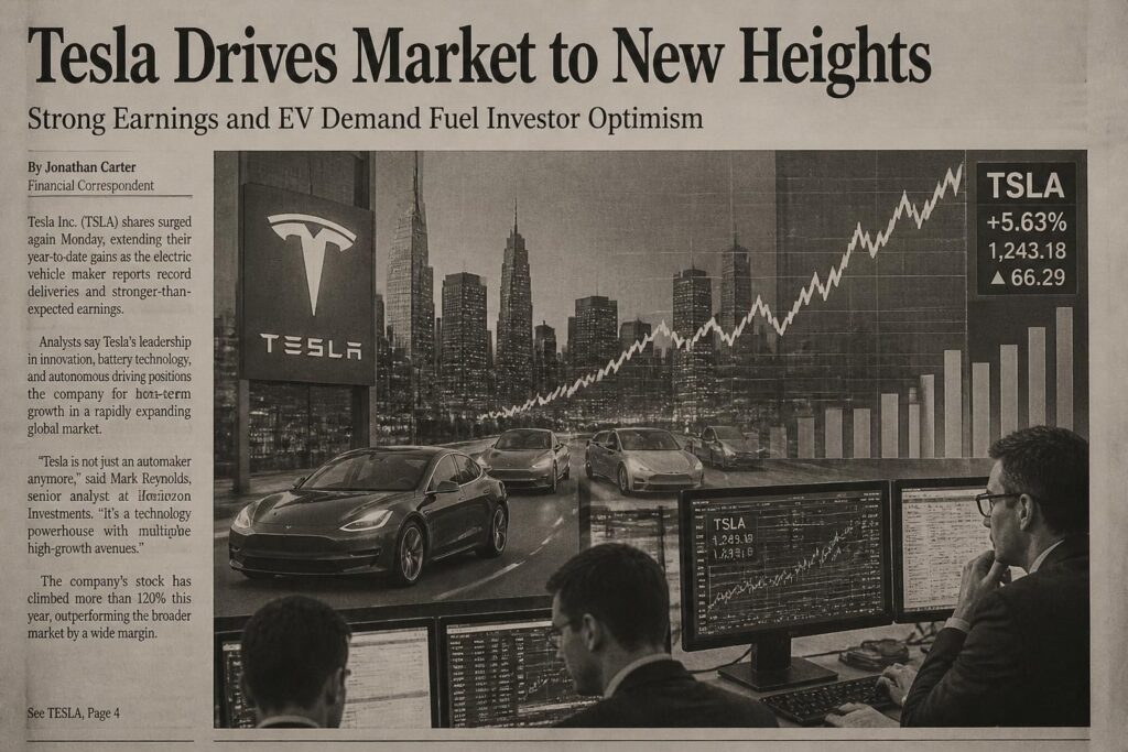 découvrez comment tesla agit comme un catalyseur majeur sur le marché et explorez le potentiel de croissance impressionnant de son action.