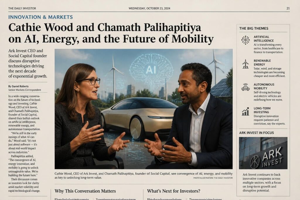 découvrez comment cathie wood et chamath palihapitiya célèbrent l'innovation de tesla avec le cybercab, soulignant la révolution de l'ia et les ambitions énergétiques audacieuses d'elon musk.