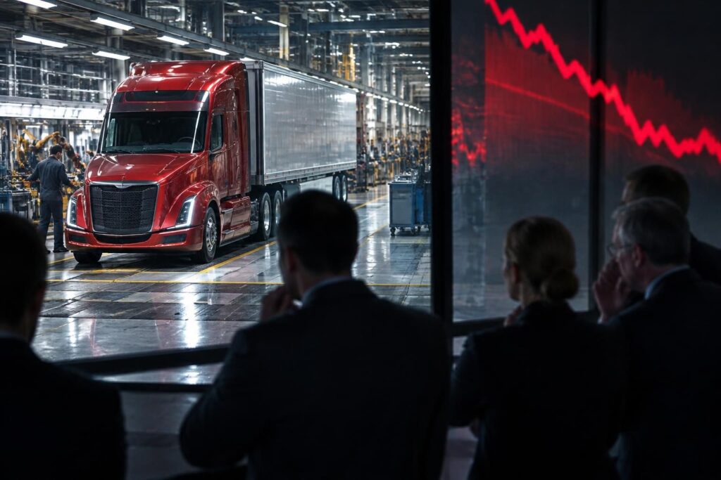 tesla annonce le lancement de la production en série de son semi, mais son action recule. découvrez les raisons de la réaction des marchés.