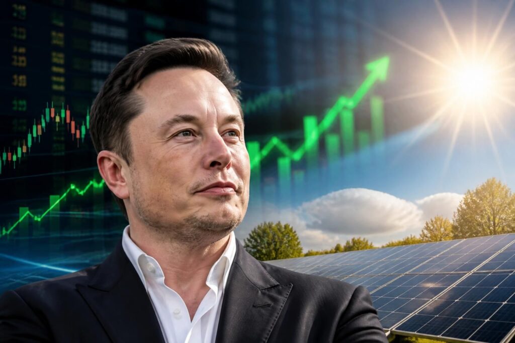tesla progresse de 5 % grâce au message de musk ce week-end, déclenchant un rallye sur le secteur solaire.