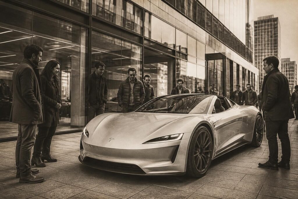 tesla relance les réservations pour la nouvelle génération du roadster, une opportunité à suivre pour les investisseurs avec l'action cotée sous le symbole t.