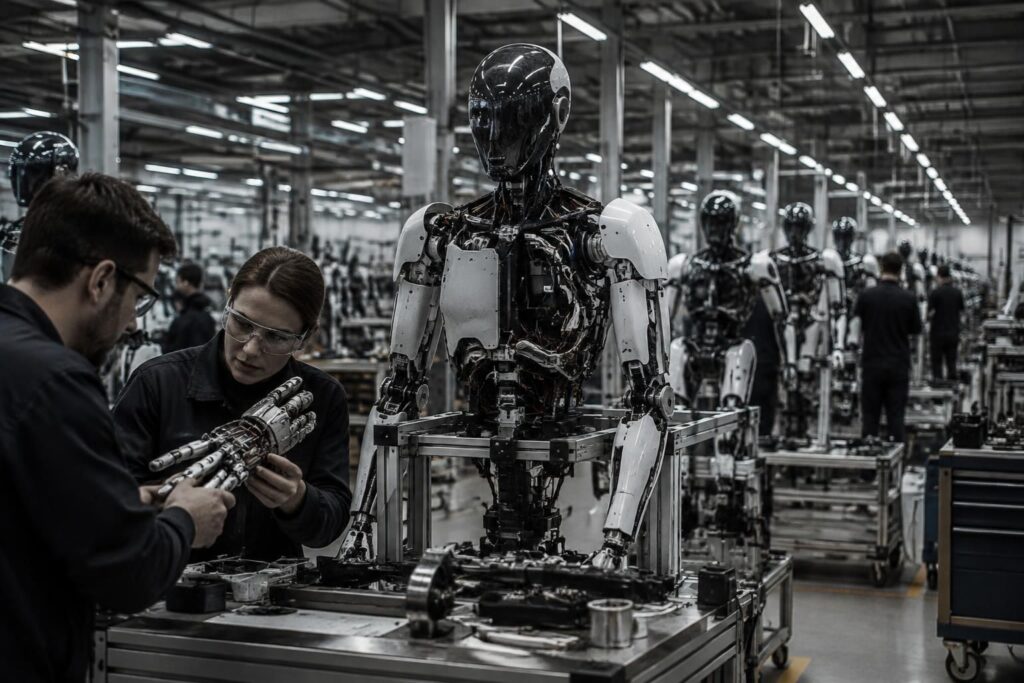 tesla ambitionne de produire 20 000 robots optimus par semaine, mais un défi de taille pourrait freiner cette montée en puissance.