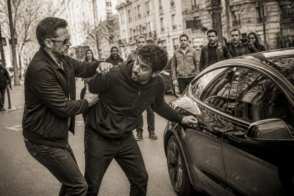 un voleur présumé de tesla a été arrêté par un passant grâce à ses lunettes meta, une intervention inattendue et high-tech qui a permis la capture rapide.