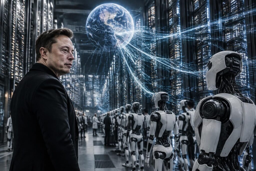elon musk affirme que l’essor des robots nécessitera davantage de mémoire que tout le reste de la planète, révélant l’ampleur des besoins technologiques à venir.