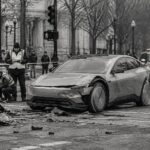 un cybercab tesla est impliqué dans son premier accident alors que la nhtsa poursuit son enquête sur le véhicule autonome.