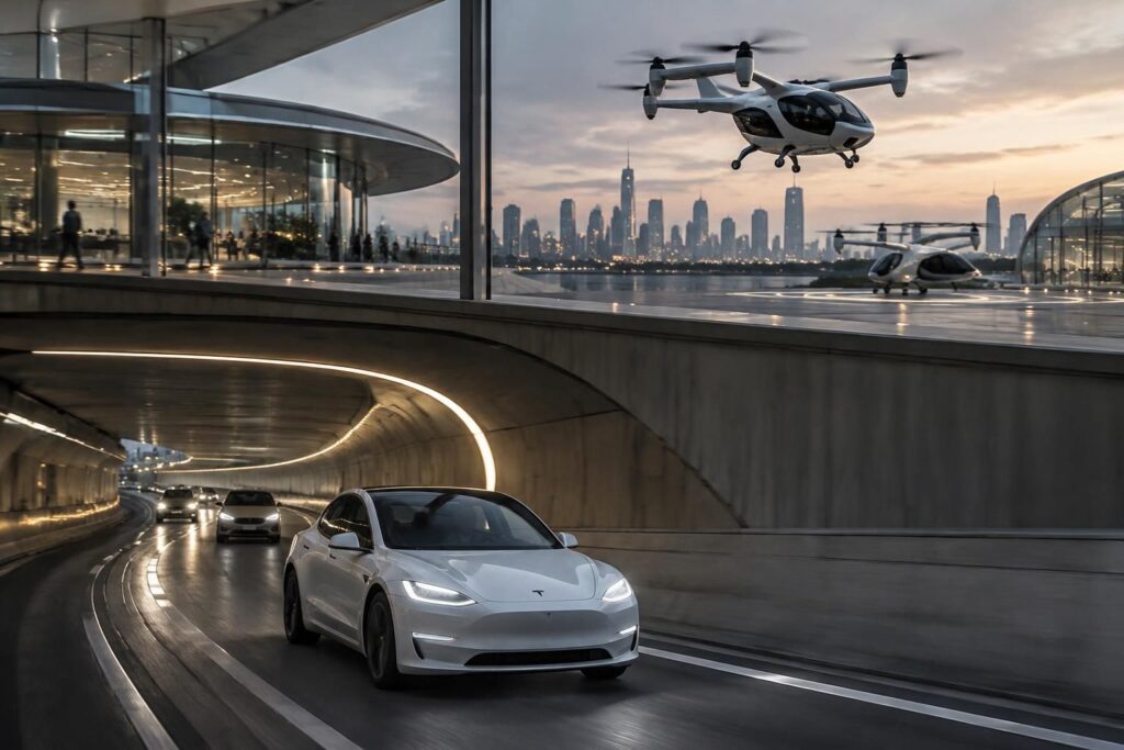 tesla pourrait aller au-delà des robotaxis en explorant les transports souterrains et l’aviation électrique. découvrez les ambitions de l’entreprise.